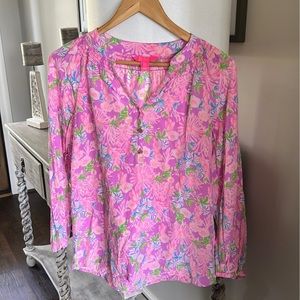 Lilly Pulitzer Elsa Violet blouse